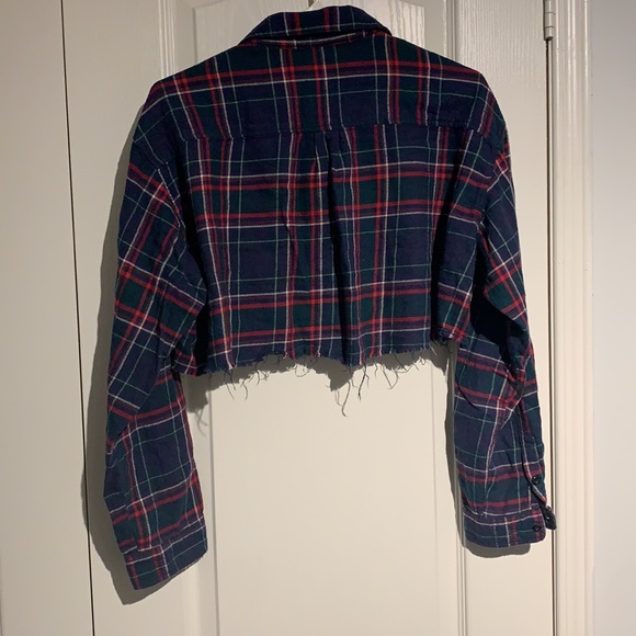 Plaid button up crop top - Picture 3 of 3
